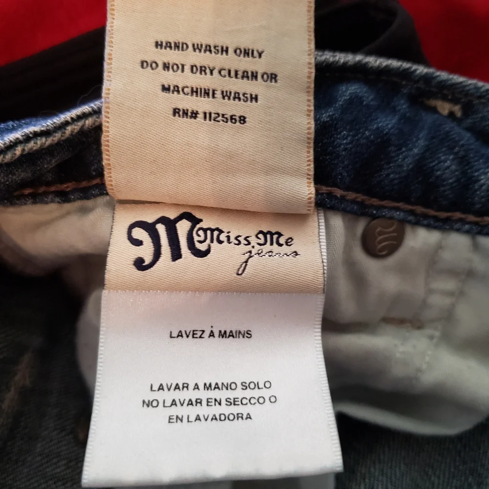 Miss Me Jeans Women's Size 27 Jeweled Embroidered Pockets JP4794 Blue
